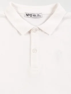 Polo blanc 100% coton garçon (3-12A)