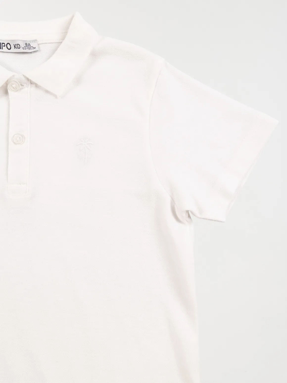 Polo blanc 100% coton garçon (3-12A)