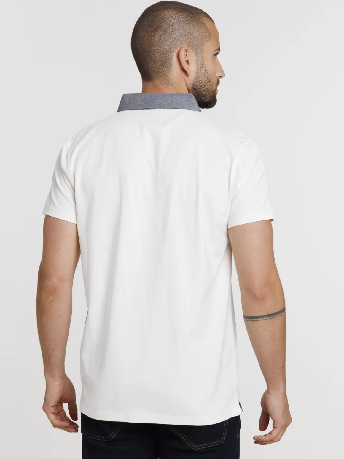 Polo col contrasté homme
