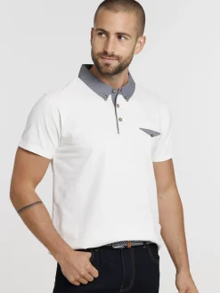 Polo col contrasté homme