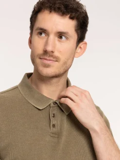 Polo coloris earth homme