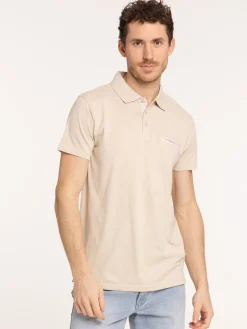 Polo coloris lin coton homme