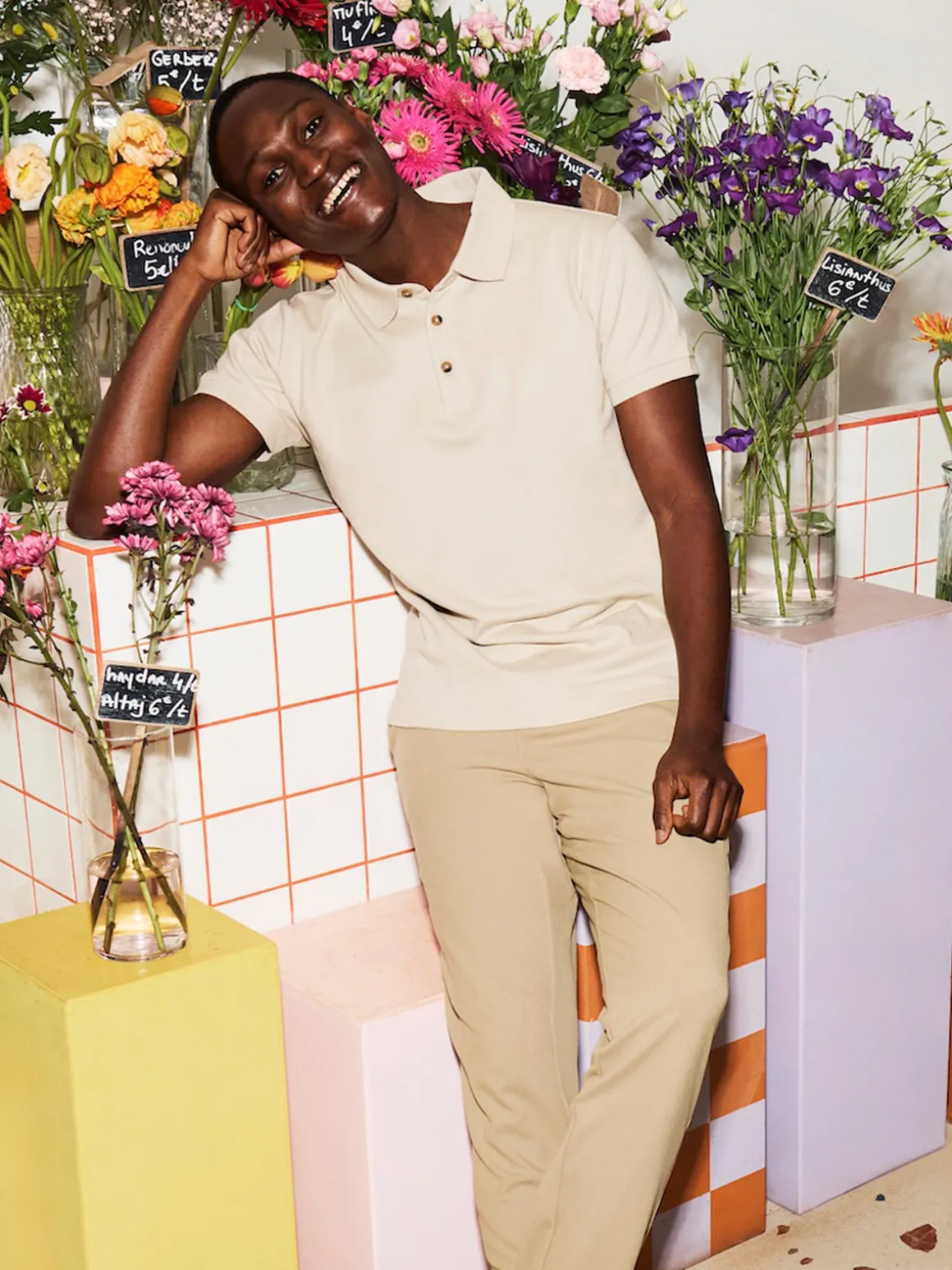 Polo coloris lin homme