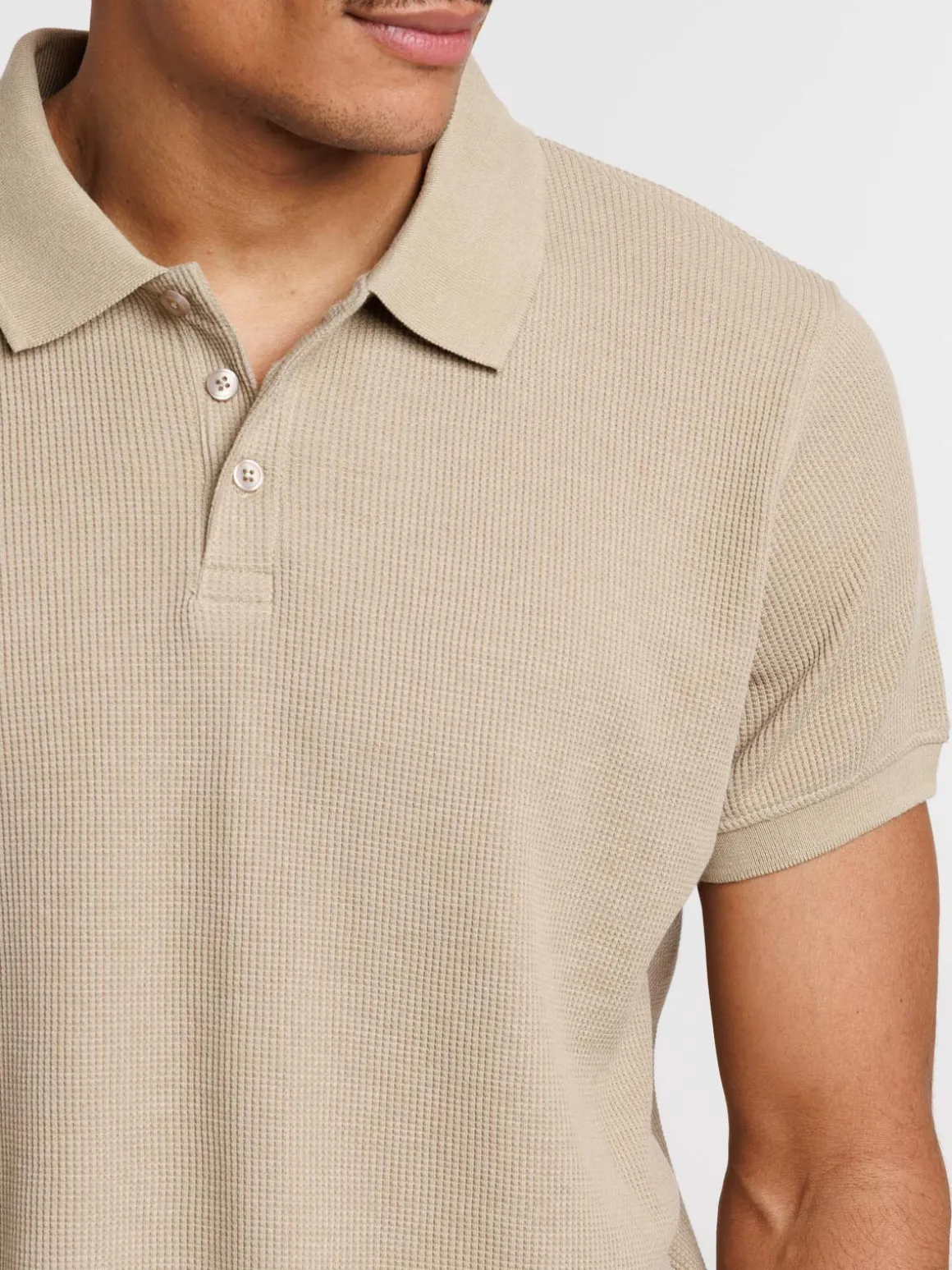 Polo coloris taupe homme