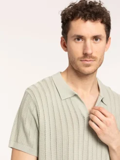 Polo couleur sauge homme