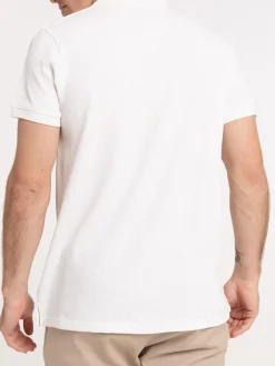 Polo écru manches courtes homme