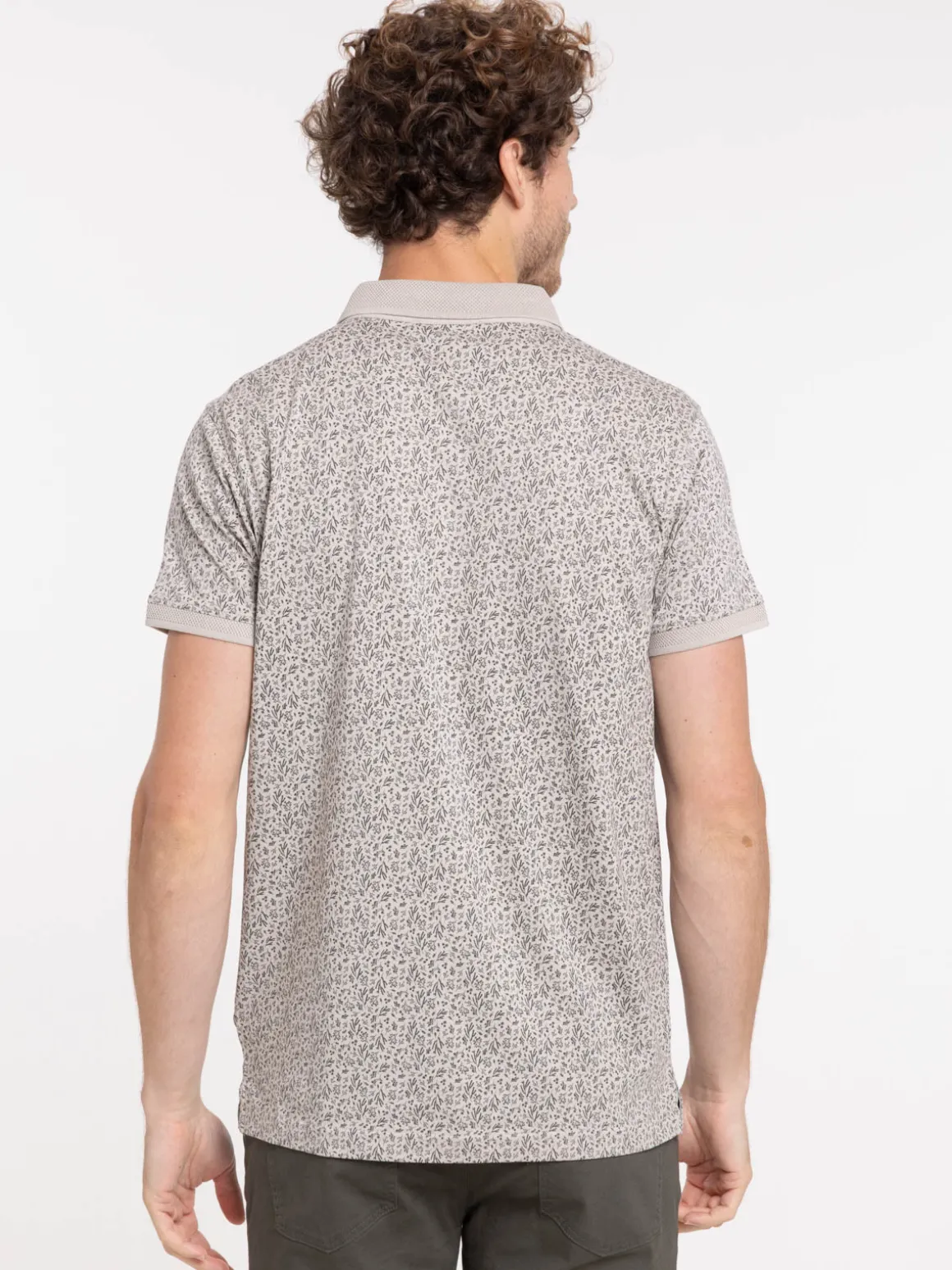 Polo fleuri 100% coton homme