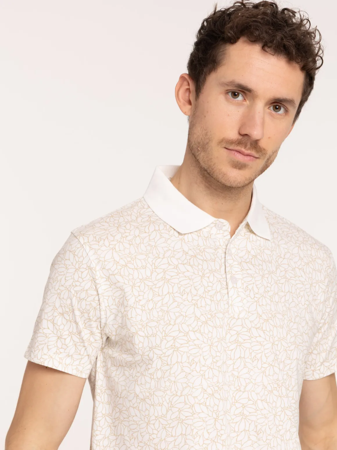Polo imprimé floral homme