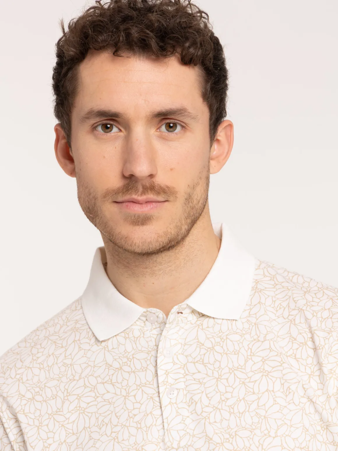 Polo imprimé floral homme