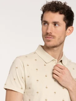 Polo imprimé palmier homme