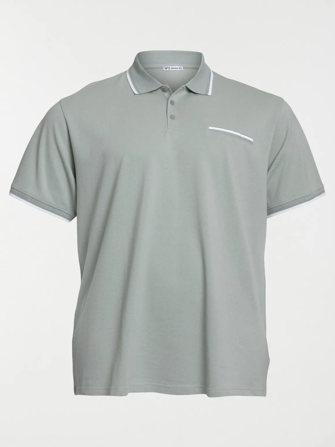 Polo manches courtes homme grande taille