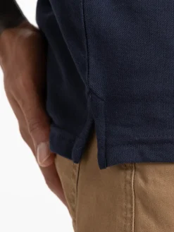 Polo marine 100% coton homme
