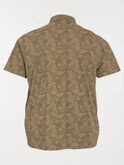 Polo motif tropical grande taille homme