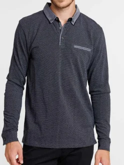 Polo noir homme