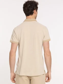 Polo rayures fines coloris desert homme