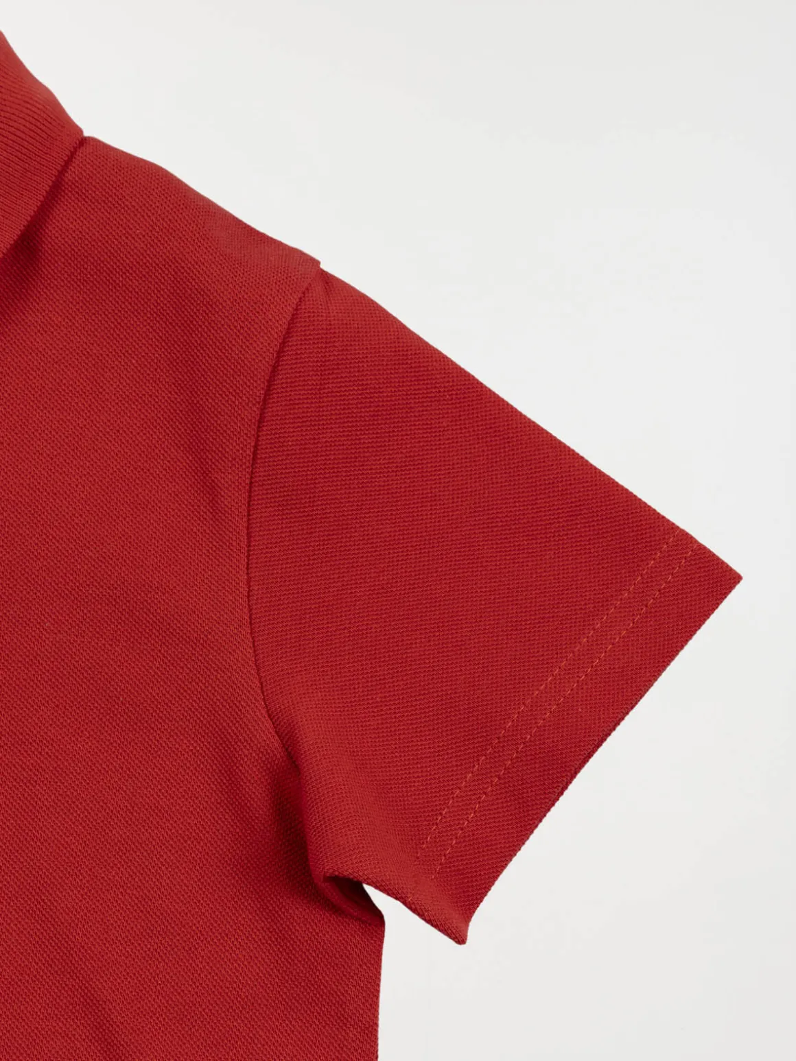 Polo uni rouge tomette garçon (3-12A)