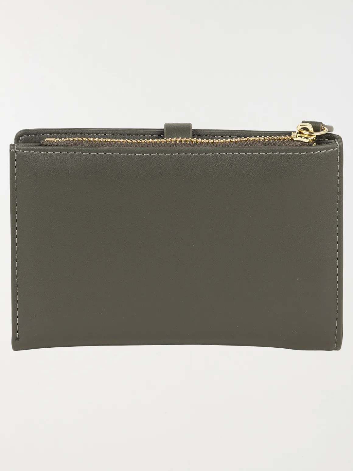 Portefeuille uni fleur dorée femme