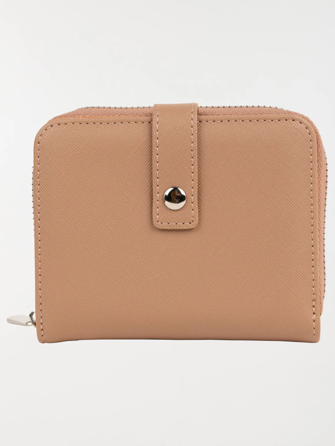 Portefeuille uni zipée femme