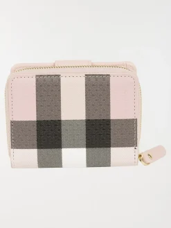 Porte-monnaie imprimé carreaux femme