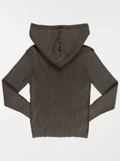 Pull à capuche fille noir (XXS-M)