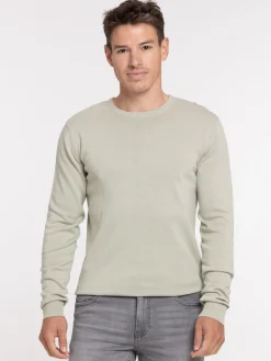 Pull 100% coton sauge homme
