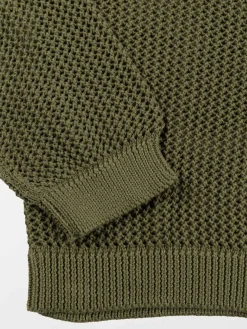 Pull ajouré lichen green fille (XXS-M)