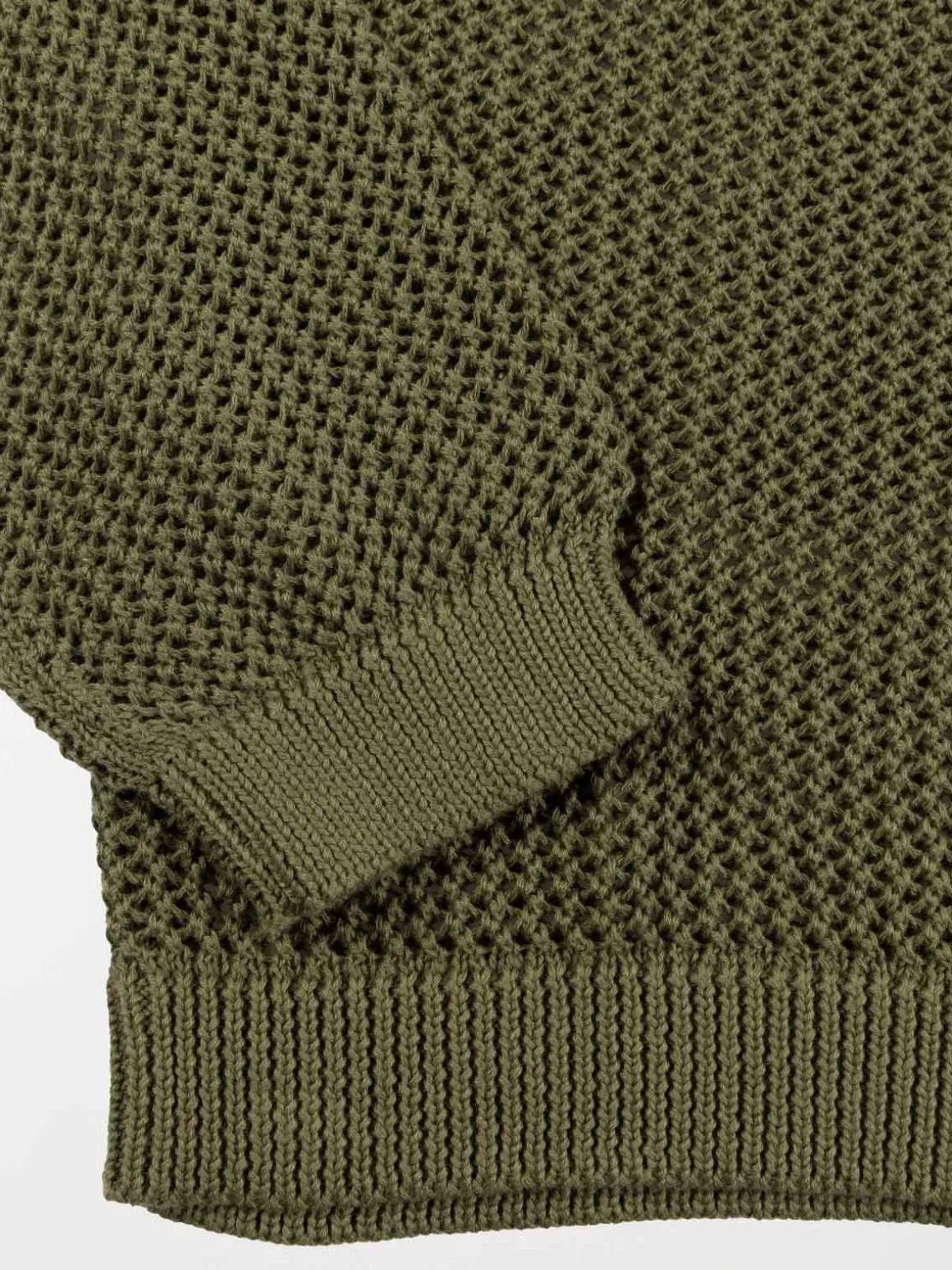 Pull ajouré lichen green fille (XXS-M)