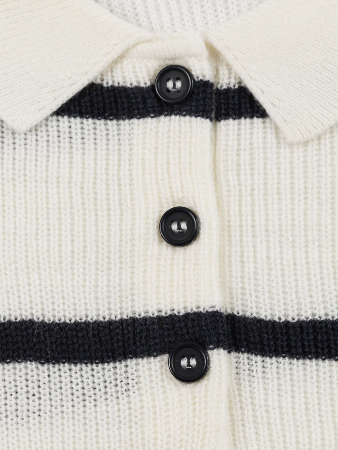 Pull boutonné col polo fille (XXS-M)