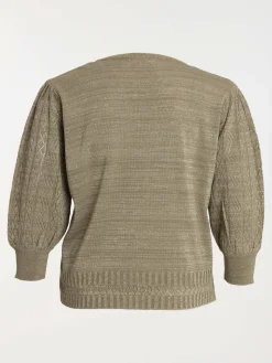 Pull brillant grande taille femme