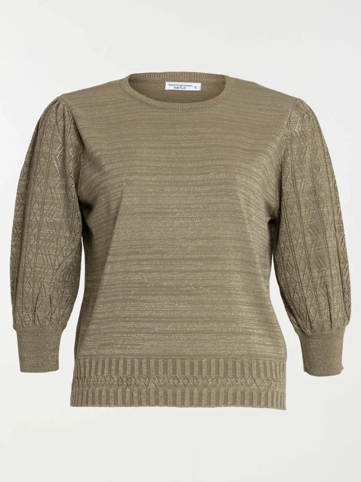 Pull brillant grande taille femme