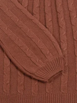 Pull café col haut fille (XXS-M)