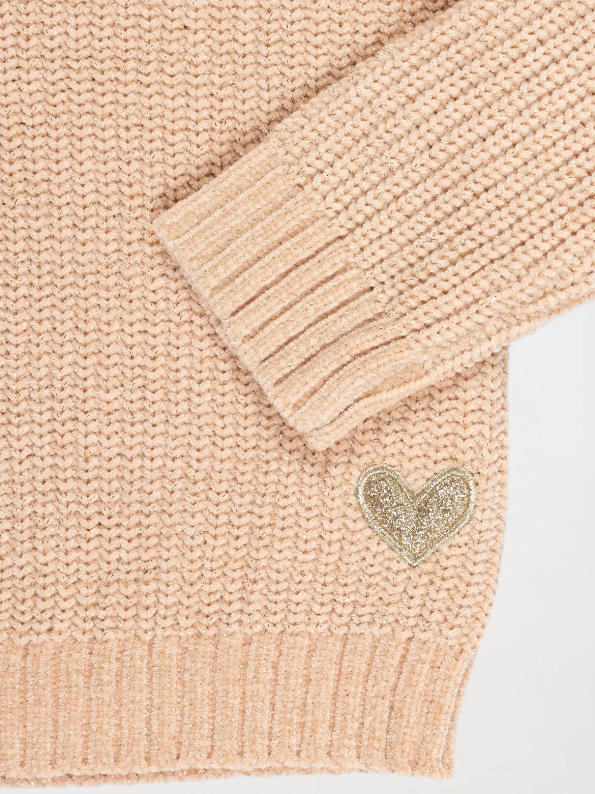 Pull coeur pailleté fille (3-12A)