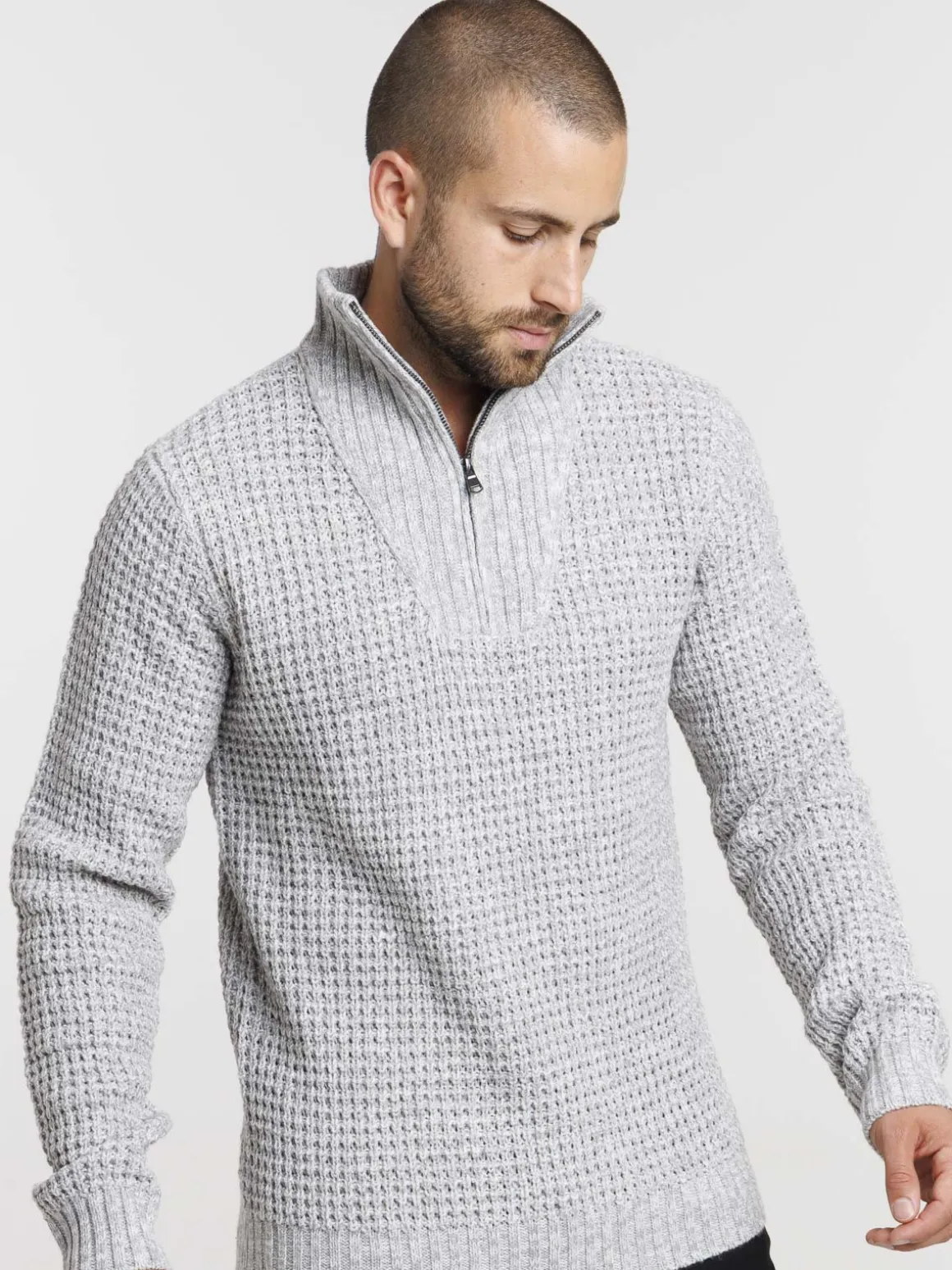 Pull col camionneur homme