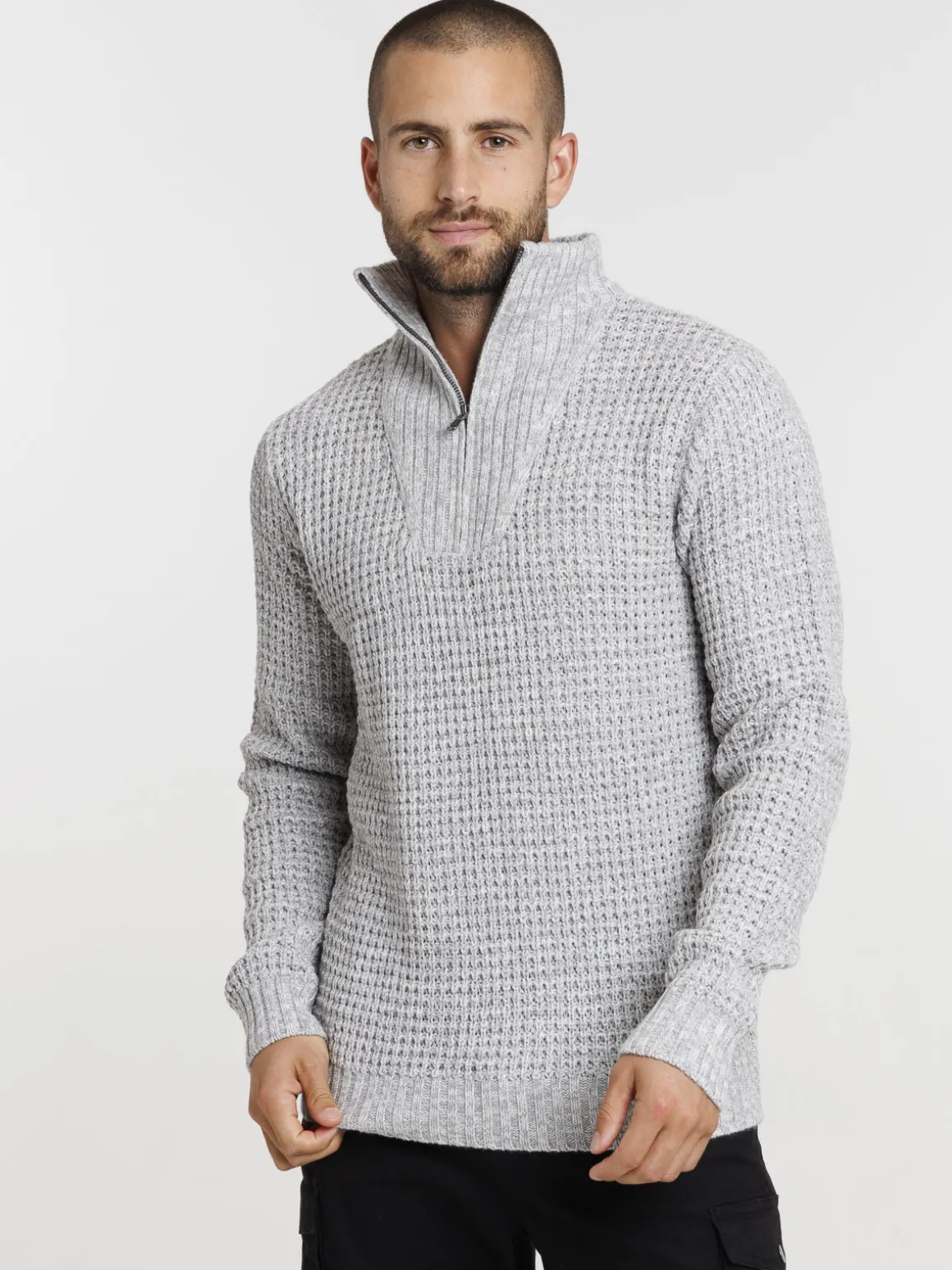 Pull col camionneur homme