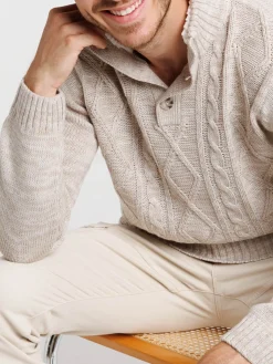 Pull col montant boutonné homme