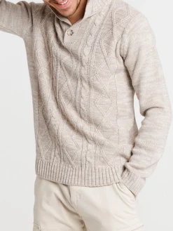 Pull col montant boutonné homme