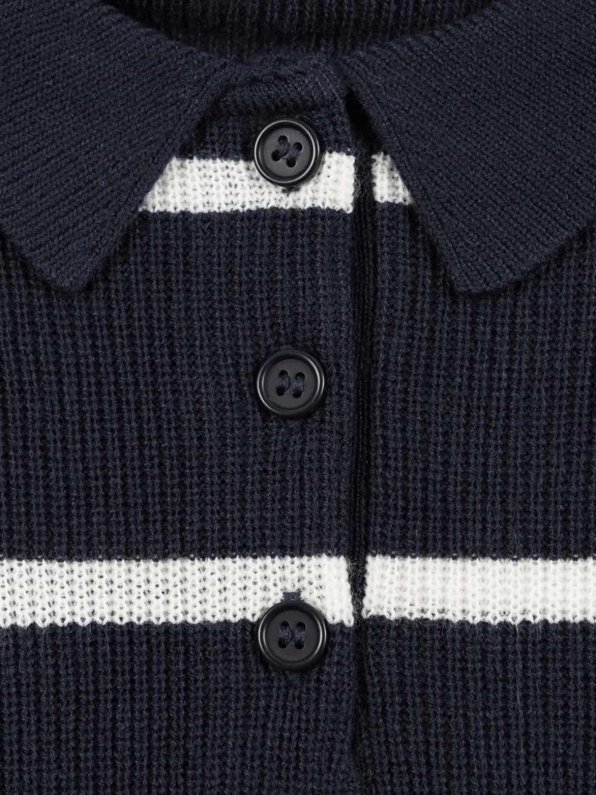 Pull col polo boutonné fille (XXS-M)