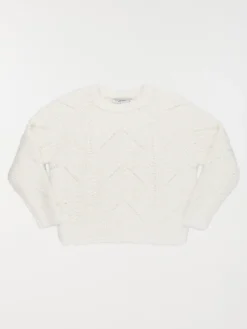 Pull col rond écru fille (3-12A)
