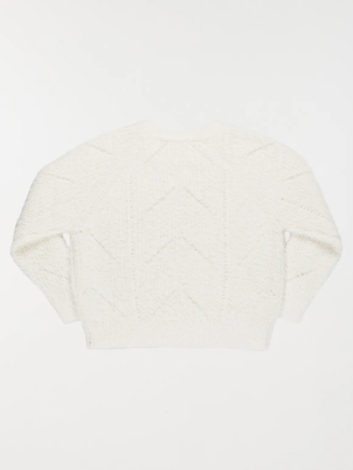 Pull col rond écru fille (3-12A)