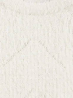 Pull col rond écru fille (3-12A)