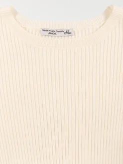 Pull col rond écru fille (XXS-M)