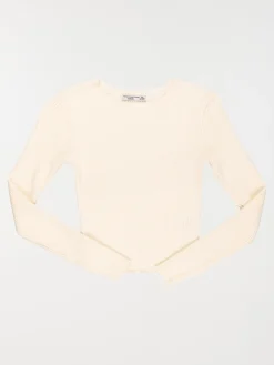 Pull col rond écru fille (XXS-M)