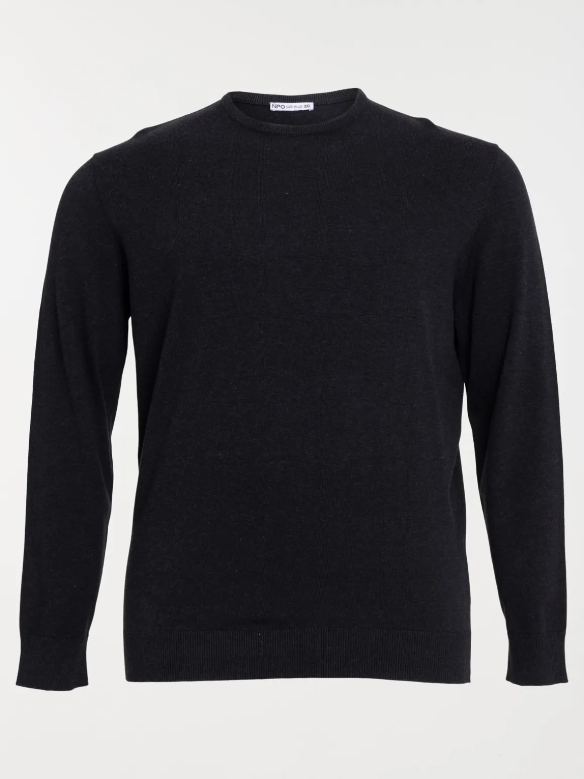 Pull col rond grande taille homme