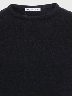 Pull col rond grande taille homme