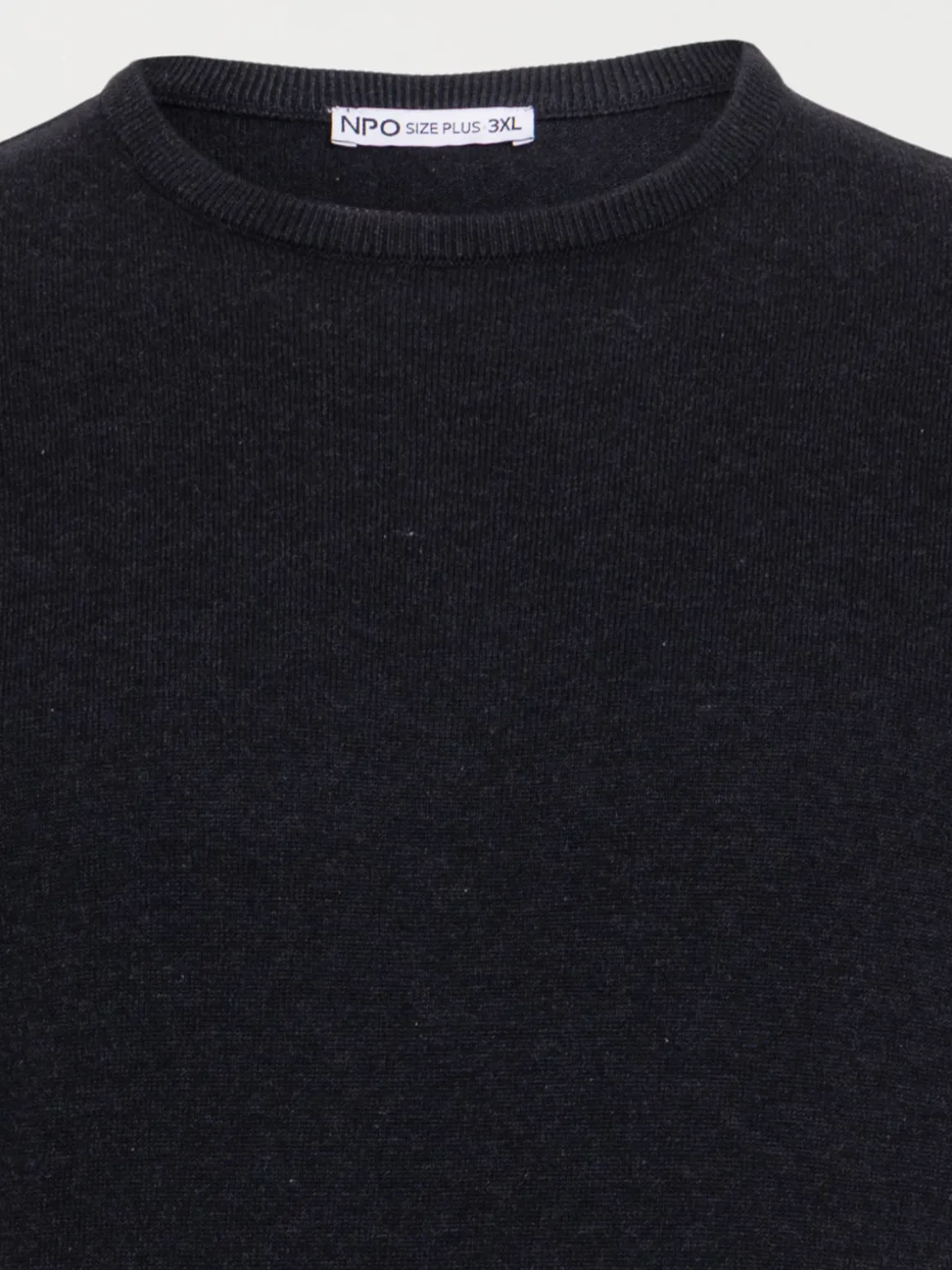 Pull col rond grande taille homme