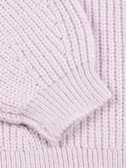 Pull col rond pastel lilas fille (3-12A)