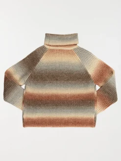 Pull col roulé multicolore fille (XXS-M)