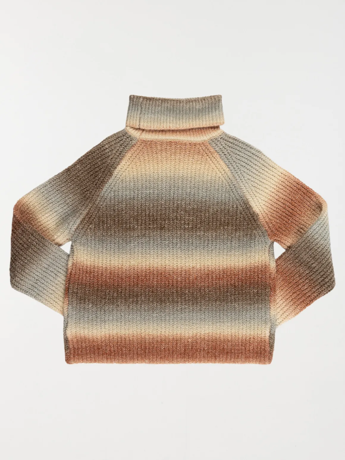 Pull col roulé multicolore fille (XXS-M)