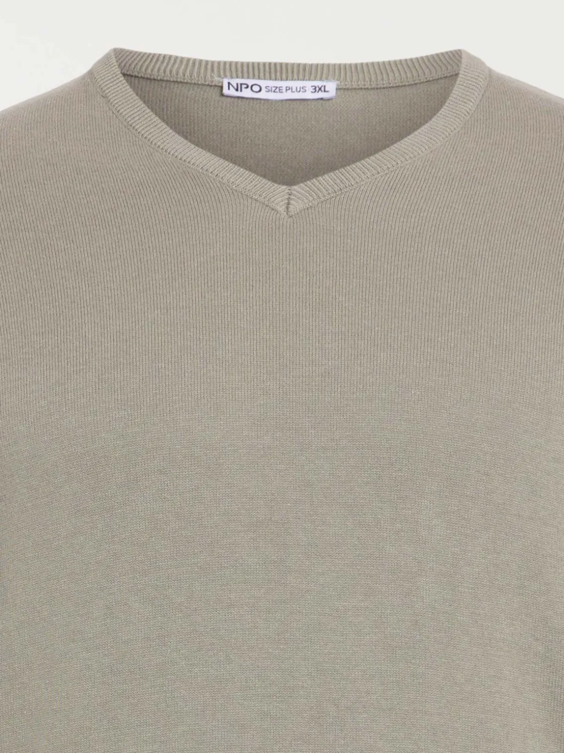 Pull col V grande taille homme