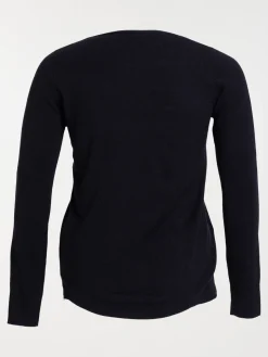 Pull col V noir grande taille femme